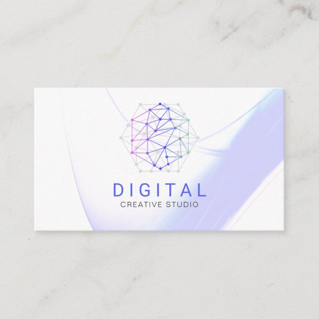 Digital Network Logo Business Card (Front)