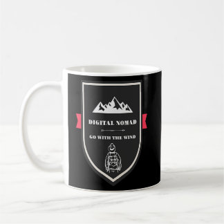 DIGITAL NOMAD Global Jetsetter Traveller Cyber Eco Coffee Mug