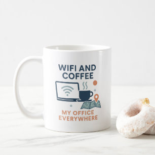 Digital Nomad Shirt - Remote Worker Coffee Lover Mug