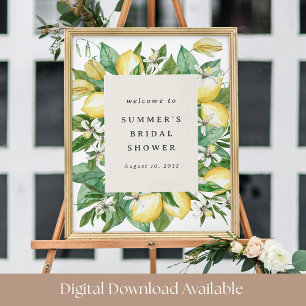 Digital or Print Lemon Bridal Shower Welcome Sign