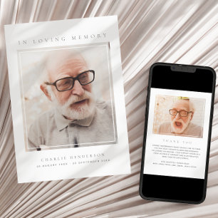 Digital Or Printed Loving Memory Funeral Thank You Card