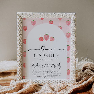 Digital or Printed Strawberry Time Capsule Sign