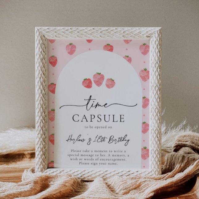 Digital or Printed Strawberry Time Capsule Sign (Creator Uploaded)