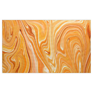 Digital Orange Marbled Texture3 Fabric