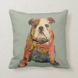 Digital Painted English Bulldog Cushion