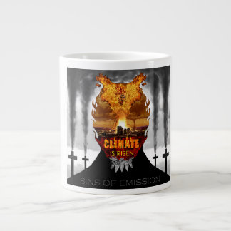Digital painting about climate change. large coffee mug