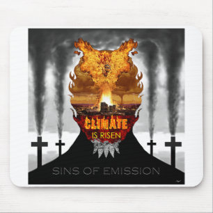 Digital painting about climate change. mouse mat
