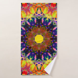 Digital Painting Beautiful Abstract Colourful Back Bath Towel