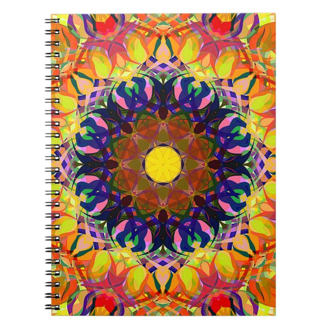 Digital Painting Beautiful Abstract Colourful Back Notebook (Front)