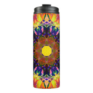 Digital Painting Beautiful Abstract Colourful Back Thermal Tumbler
