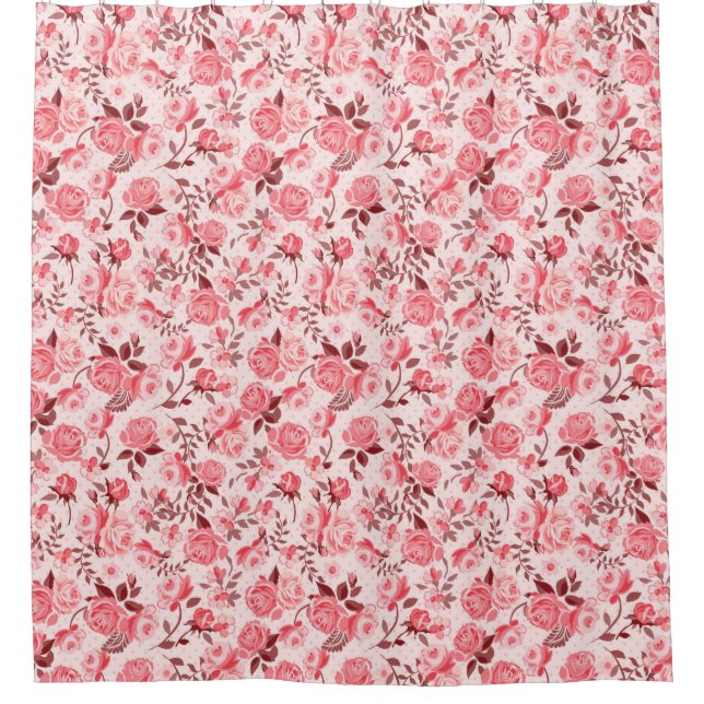 Digital paper background vintage shower curtain (Front)