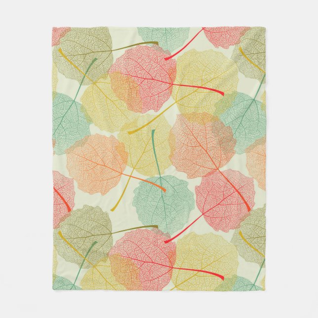 Digital paper fall autumn wood fleece blanket (Front)