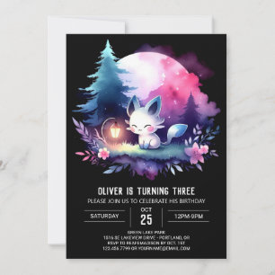 Digital Pastel Cat Birthday Invitation