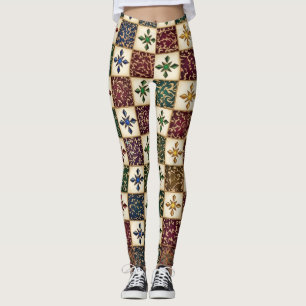 Digital Pattern - Monochrome Tribal Art Leggings