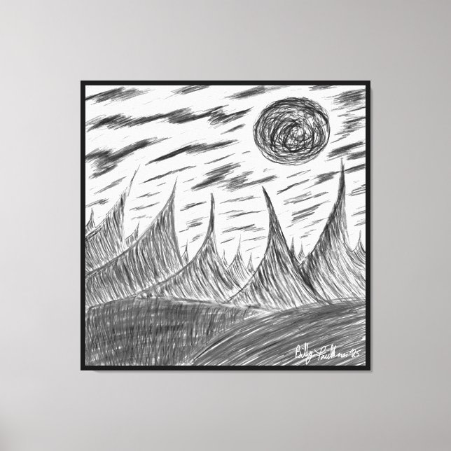 Digital Pencil Canvas Print (Front)