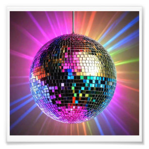 digital photo print of a disco ball