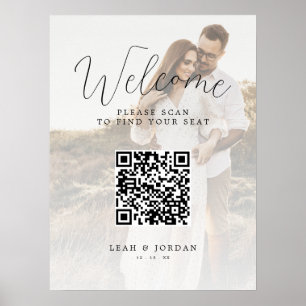 Digital Photo Wedding QR Code Seating Chart
