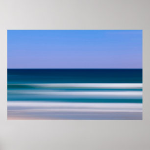 digital photography intentional blur blue seasabst poster
