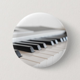 Digital piano keyboard 6 cm round badge