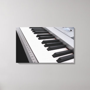 Digital piano keyboard canvas print
