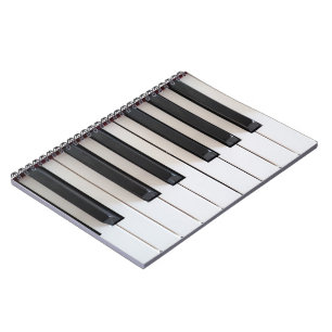 Digital piano keyboard notebook