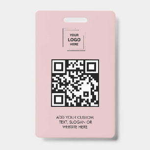 Digital Pink QR Event Identity Design ID Badge