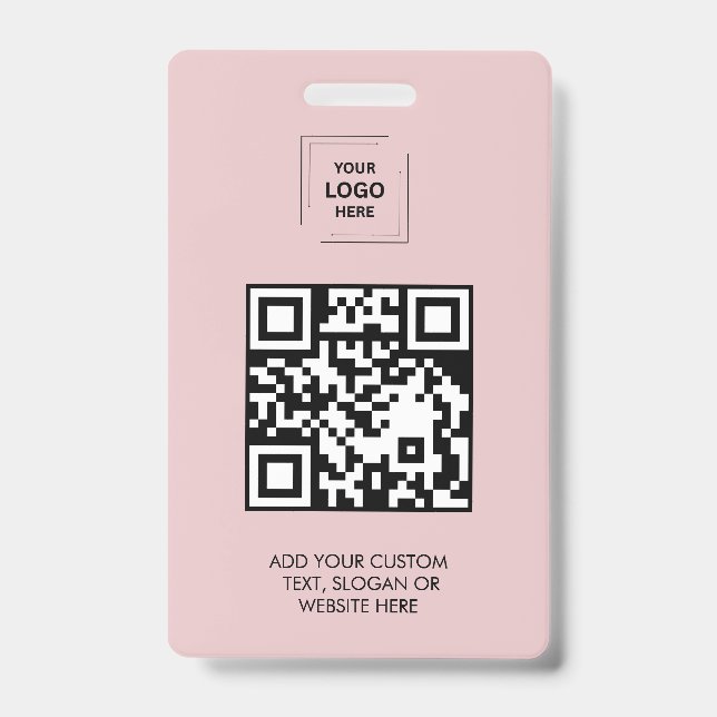 Digital Pink QR Event Identity Design ID Badge (Front)