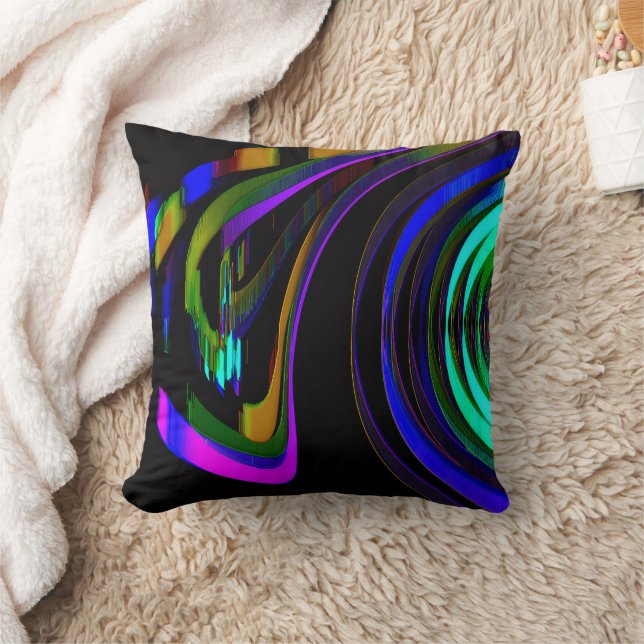 "Digital Play" (16 inch) Kids Throw Pillow (Blanket)