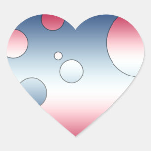 Digital Pop Art: Flag Colours of America Heart Sticker