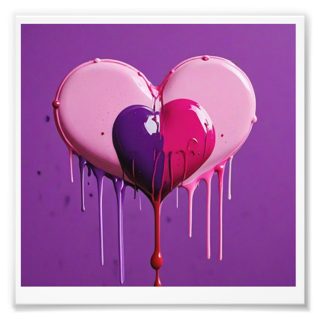 digital print of a painted heart (Front)