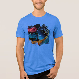 Digital Print T-Shirt - Fluid Motion Tri-Blend Shirt