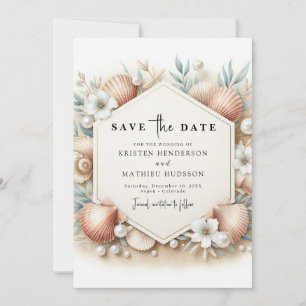 Digital Printable Beach Wedding Save The Date