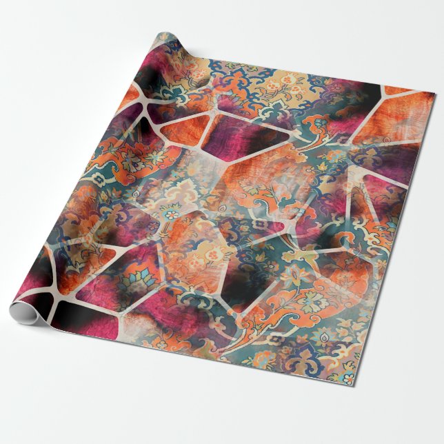 digital printing textile pattern wallpaper colorfu wrapping paper (Unrolled)