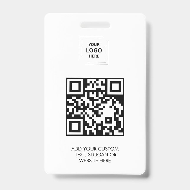 Digital QR Staff Access Identity Design ID Badge (Front)