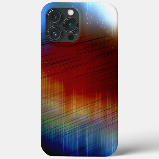 Digital rain over flashy colourful spotted         Case-Mate iPhone case (Back)