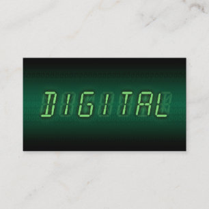 digital readout business card