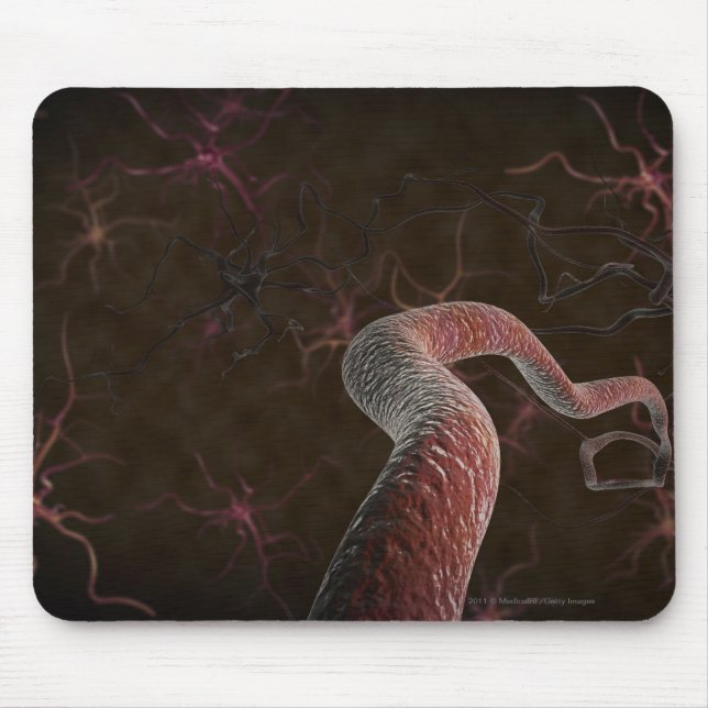 Digital rendering of neurons mouse mat (Front)