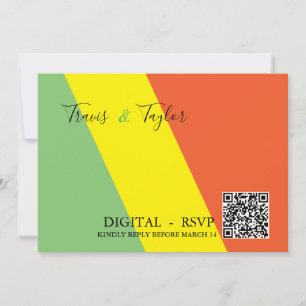 DIGITAL RSVP Wedding Bright Summer Colours Invitation
