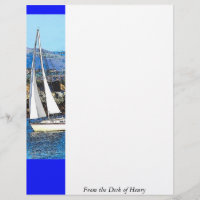 Digital Sailboat Personalised Letterhead