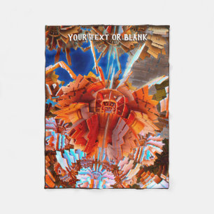 Digital Samurai Fleece Blanket