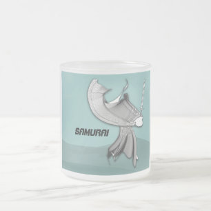 Digital Samurai Frosted Glass Coffee Mug