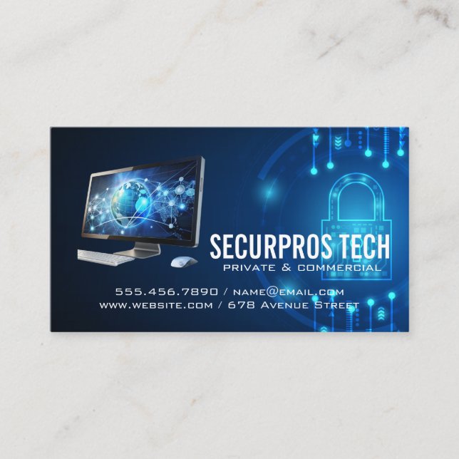 Digital Security | Cyber Tech | AI Business Card (Front)
