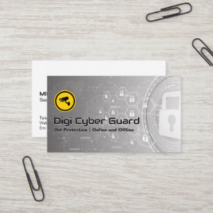 Digital Security   Cyber Tech Background Business Card