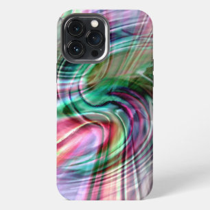 Digital shine colourful S-curve brush strokes over iPhone 13 Pro Max Case