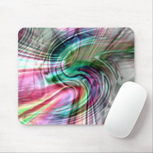 Digital shine colourful S-curve brush strokes over Mouse Mat
