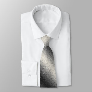 Digital Silver and Cream Roman Ionic Column Design Tie