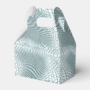 Digital silver jute tilted over white background favour box