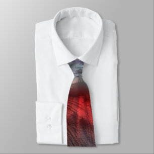 Digital skerry in silvery green mint to vivid red  tie