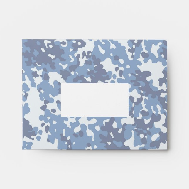 Digital Sky Blue Camouflage (Lightened) Envelopes (Front)