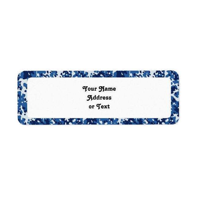 Digital Sky Blue Camouflage - with White (Front)